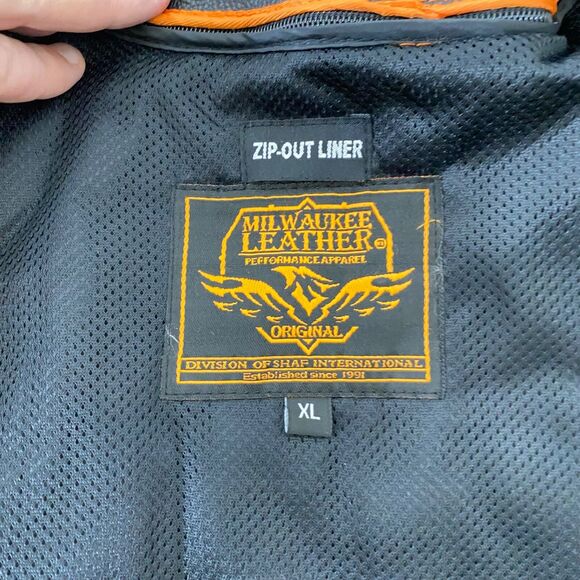 Men’s XL Leather Biker Jacket Milwaukee Leather Classic Brando Premium Black - Picture 11 of 16